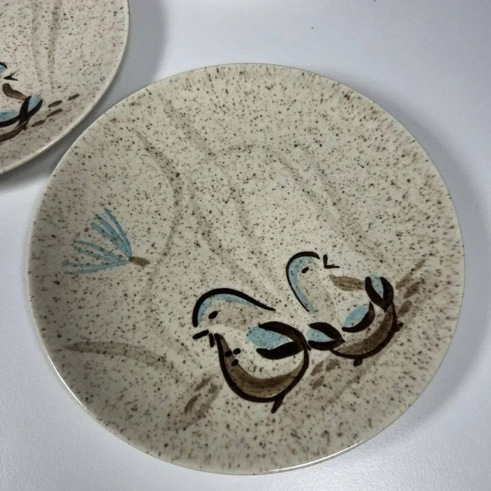 Red Wing Pottery Bob White Salad Plates lot of 6 pcs 6.5